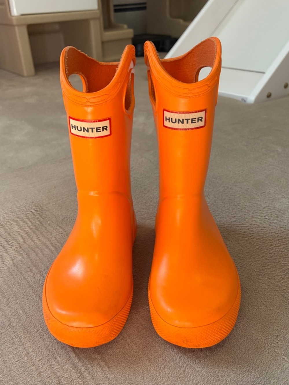 Hunter Kids Orange Pull-On Rain Boots